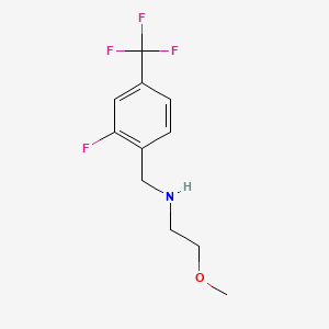 molecular formula C11H13F4NO B8267222 N-(2-Fluoro-4-(trifluoromethyl)benzyl)-2-methoxyethanamine 