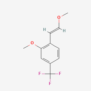 molecular formula C11H11F3O2 B8267225 (E)-2-Methoxy-1-(2-methoxyvinyl)-4-(trifluoromethyl)benzene 