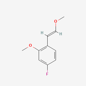 molecular formula C10H11FO2 B8267244 (E)-4-Fluoro-2-methoxy-1-(2-methoxyvinyl)benzene 