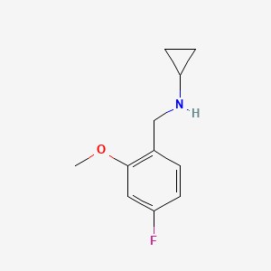 molecular formula C11H14FNO B8267256 N-(4-Fluoro-2-methoxybenzyl)cyclopropanamine 