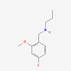molecular formula C11H16FNO B8267263 N-(4-Fluoro-2-methoxybenzyl)propan-1-amine 