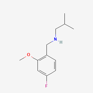 molecular formula C12H18FNO B8267264 N-(4-Fluoro-2-methoxybenzyl)-2-methylpropan-1-amine 