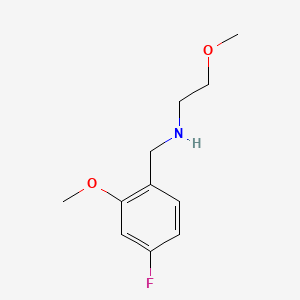 molecular formula C11H16FNO2 B8267277 N-(4-Fluoro-2-methoxybenzyl)-2-methoxyethanamine 