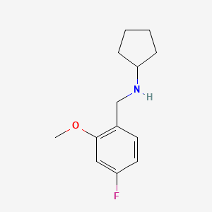 molecular formula C13H18FNO B8267285 N-(4-Fluoro-2-methoxybenzyl)cyclopentanamine 