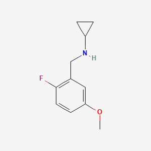 molecular formula C11H14FNO B8267315 Cyclopropyl-(2-fluoro-5-methoxybenzyl)amine 