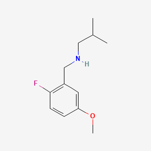 molecular formula C12H18FNO B8267327 N-(2-Fluoro-5-methoxybenzyl)-2-methylpropan-1-amine 