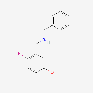 molecular formula C15H16FNO B8267341 N-Benzyl-1-(2-fluoro-5-methoxyphenyl)methanamine 