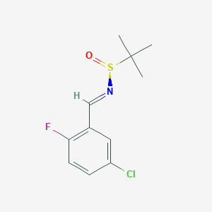 (NE,S)-N-[(5-chloro-2-fluorophenyl)methylidene]-2-methylpropane-2-sulfinamide