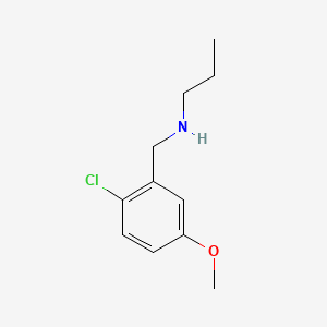 molecular formula C11H16ClNO B8267383 N-(2-Chloro-5-methoxybenzyl)propan-1-amine 