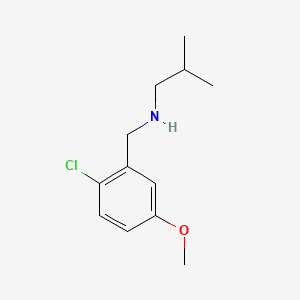 molecular formula C12H18ClNO B8267389 N-(2-Chloro-5-methoxybenzyl)-2-methylpropan-1-amine 