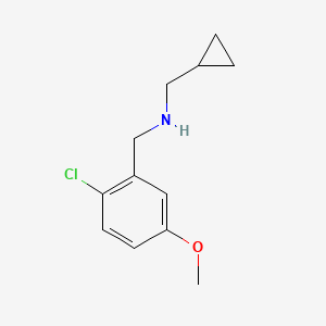 molecular formula C12H16ClNO B8267397 N-(2-Chloro-5-methoxybenzyl)-1-cyclopropylmethanamine 