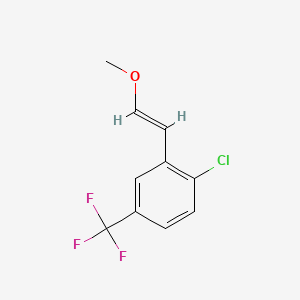 molecular formula C10H8ClF3O B8267409 (E)-1-Chloro-2-(2-methoxyvinyl)-4-(trifluoromethyl)benzene 