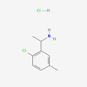 molecular formula C9H13Cl2N B8267420 1-(2-Chloro-5-methylphenyl)ethanamine hydrochloride 
