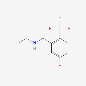 molecular formula C10H11F4N B8267437 N-(5-Fluoro-2-(trifluoromethyl)benzyl)ethanamine 