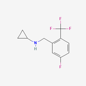 molecular formula C11H11F4N B8267446 N-(5-Fluoro-2-(trifluoromethyl)benzyl)cyclopropanamine 