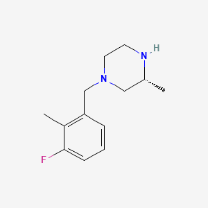 molecular formula C13H19FN2 B8267763 (R)-1-(3-Fluoro-2-methylbenzyl)-3-methylpiperazine 
