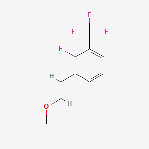 molecular formula C10H8F4O B8267781 (E)-2-Fluoro-1-(2-methoxyvinyl)-3-(trifluoromethyl)benzene 