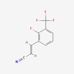 molecular formula C10H5F4N B8267789 (E)-3-(2-Fluoro-3-(trifluoromethyl)phenyl)acrylonitrile 