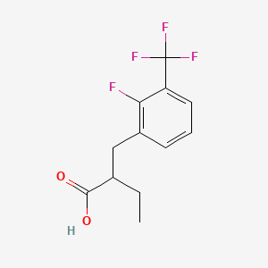 molecular formula C12H12F4O2 B8267823 2-(2-Fluoro-3-(trifluoromethyl)benzyl)butanoic acid 