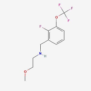 molecular formula C11H13F4NO2 B8267845 N-(2-Fluoro-3-(trifluoromethoxy)benzyl)-2-methoxyethanamine 