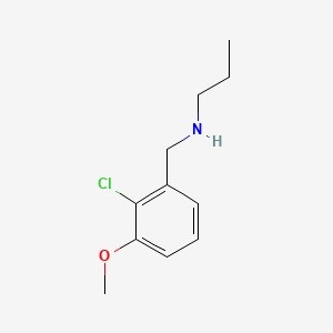 molecular formula C11H16ClNO B8267851 N-(2-Chloro-3-methoxybenzyl)propan-1-amine 