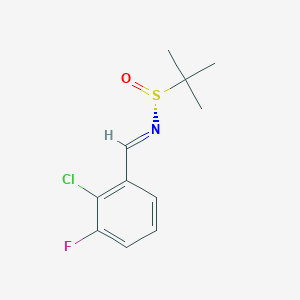 (NE,R)-N-[(2-chloro-3-fluorophenyl)methylidene]-2-methylpropane-2-sulfinamide