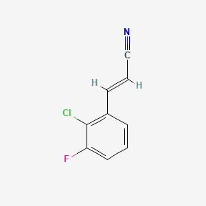 molecular formula C9H5ClFN B8267872 (E)-3-(2-Chloro-3-fluorophenyl)acrylonitrile 