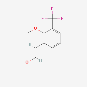 molecular formula C11H11F3O2 B8267931 (E)-2-Methoxy-1-(2-methoxyvinyl)-3-(trifluoromethyl)benzene 
