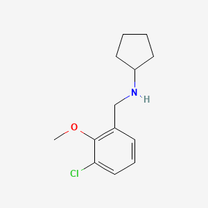 molecular formula C13H18ClNO B8267969 N-(3-Chloro-2-methoxybenzyl)cyclopentanamine 