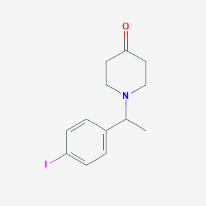 molecular formula C13H16INO B8267982 1-(1-(4-Iodophenyl)ethyl)piperidin-4-one 