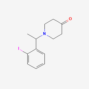 molecular formula C13H16INO B8267984 1-(1-(2-Iodophenyl)ethyl)piperidin-4-one 