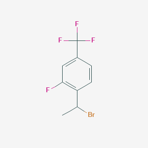 molecular formula C9H7BrF4 B8268024 1-(1-Bromoethyl)-2-fluoro-4-(trifluoromethyl)benzene 