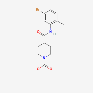 molecular formula C18H25BrN2O3 B8268038 tert-Butyl 4-((5-bromo-2-methylphenyl)carbamoyl)piperidine-1-carboxylate 