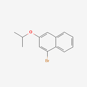 molecular formula C13H13BrO B8268050 1-Bromo-3-isopropoxynaphthalene 