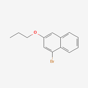 molecular formula C13H13BrO B8268074 1-Bromo-3-propoxynaphthalene 