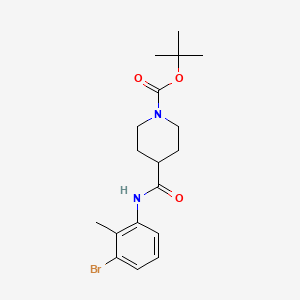 molecular formula C18H25BrN2O3 B8268112 tert-Butyl 4-((3-bromo-2-methylphenyl)carbamoyl)piperidine-1-carboxylate 