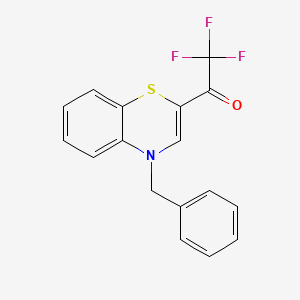 molecular formula C17H12F3NOS B8268179 1-(4-benzyl-4H-1,4-benzothiazin-2-yl)-2,2,2-trifluoroethan-1-one 