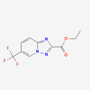 molecular formula C10H8F3N3O2 B8268200 Ethyl 6-(trifluoromethyl)-[1,2,4]triazolo[1,5-a]pyridine-2-carboxylate 