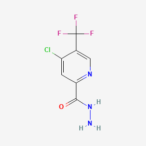 molecular formula C7H5ClF3N3O B8268203 4-Chloro-5-(trifluoromethyl)pyridine-2-carbohydrazide 