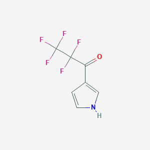 molecular formula C7H4F5NO B8268216 2,2,3,3,3-pentafluoro-1-(1H-pyrrol-3-yl)propan-1-one 