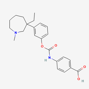 molecular formula C23H28N2O4 B8268253 4-[[3-(3-Ethyl-1-methylazepan-3-yl)phenoxy]carbonylamino]benzoic acid 