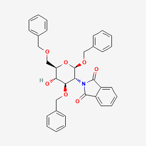 molecular formula C35H33NO7 B8268278 Benzyl 2-Deoxy-2-phthalimido-3,6-di-O-benzyl-b-D-glucopyranoside 