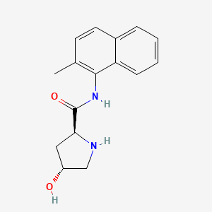 molecular formula C16H18N2O2 B8268306 (2S,4R)-4-羟基-N-(2-甲基萘-1-基)吡咯烷-2-甲酰胺 