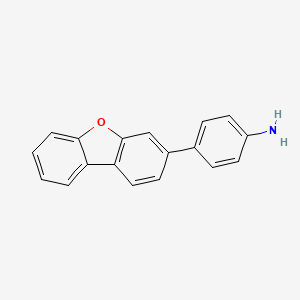 molecular formula C18H13NO B8268309 4-(Dibenzo[b,d]furan-3-yl)aniline 