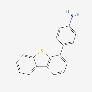 molecular formula C18H13NS B8268334 4-(4-Dibenzothienyl)benzenamine 