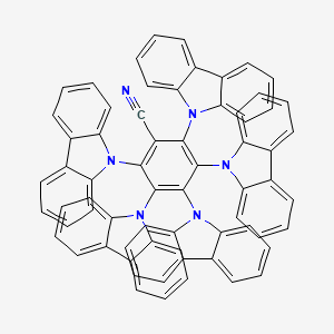 molecular formula C67H40N6 B8268387 2,3,4,5,6-Penta(9H-carbazol-9-yl)benzonitrile 