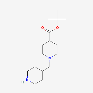 molecular formula C16H30N2O2 B8268412 tert-Butyl 1-(piperidin-4-ylmethyl)piperidine-4-carboxylate 