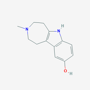 molecular formula C13H16N2O B8268422 3-Methyl-1,2,3,4,5,6-hexahydroazepino[4,5-b]indol-9-ol 