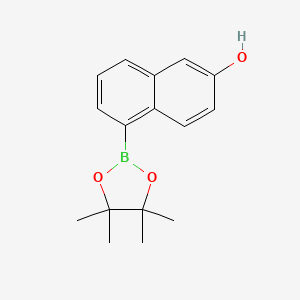 molecular formula C16H19BO3 B8268440 5-(4,4,5,5-Tetramethyl-1,3,2-dioxaborolan-2-yl)naphthalen-2-ol 