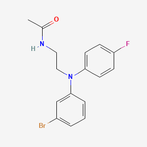 molecular formula C16H16BrFN2O B8268503 N-(2-((3-Bromophenyl)(4-fluorophenyl)amino)ethyl)acetamide 
